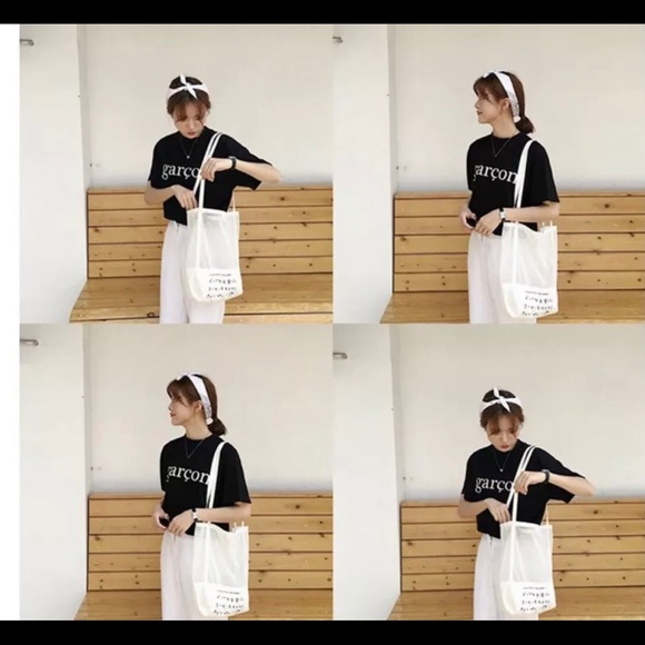 Mesh Tote Bag Japanese White summer net bag Multiuse - Picture 4 of 6